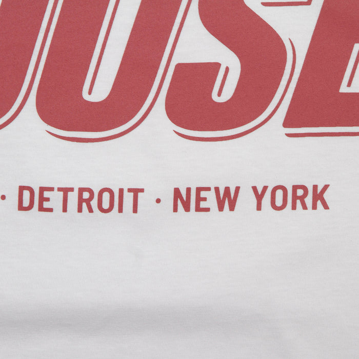Red Peak House Front Print - Tshirt - White
