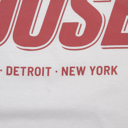 Red Peak House Front Print - Tshirt - White