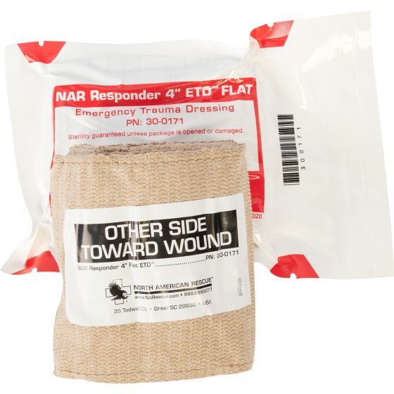 Responder Emergency Trauma Dressing - 4'' Flat | NAR-30-0171