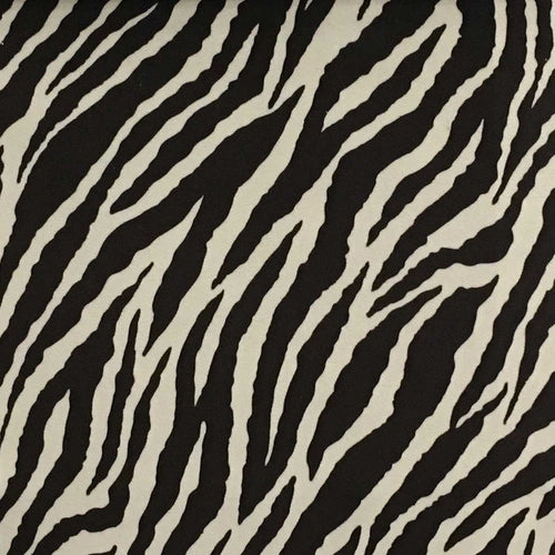 Safari - Baby Zebra - Short Pile Velvet Fabric Drapery, Pillow, & Upholstery Fabric by the Yard - Available in 2 Colors - Brown / With Backing - Top Fabric - 2