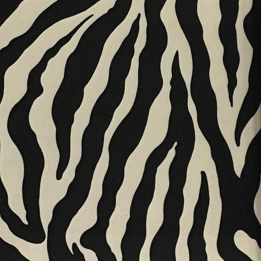 SAFARI - ZEBRA, LA ZOO SHORT PILE VELVET DRAPERY AND UPHOLSTERY FABRIC BY THE YARD