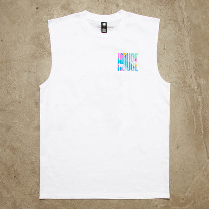 Solstice Higher House Back Print - Tank Tshirt - White