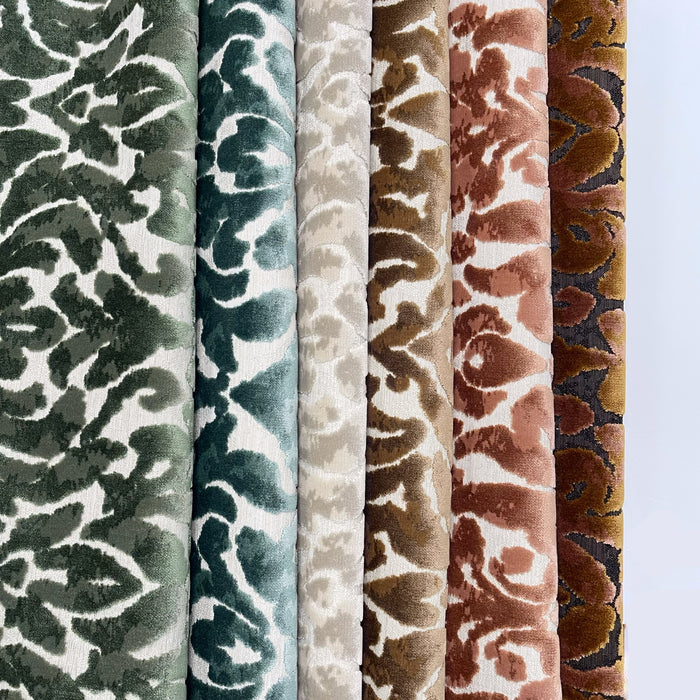 SOPHIA – Damask Cut Velvet Upholstery Fabric By The Yard