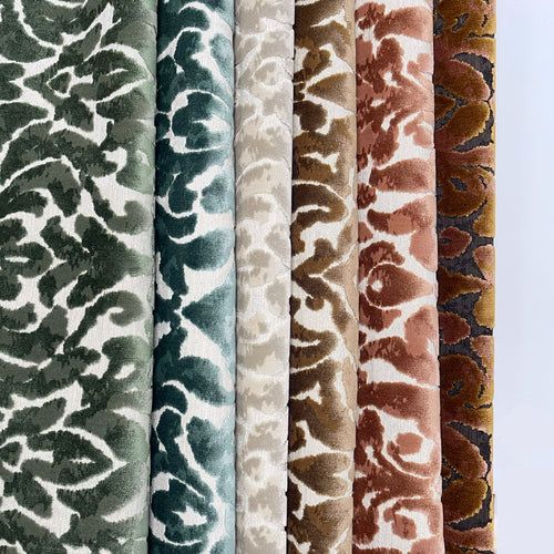 SOPHIA – Damask Cut Velvet Upholstery Fabric By The Yard