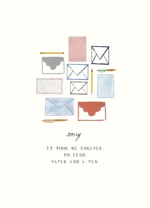 Sorry Took So Long To Write Card