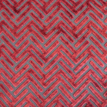 STARLET - GEOMETRIC PATTERN BURNOUT VELVET DRAPERY & UPHOLSTERY FABRIC BY THE YARD