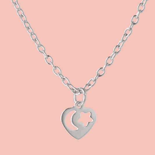 Starry Night Heart Necklace