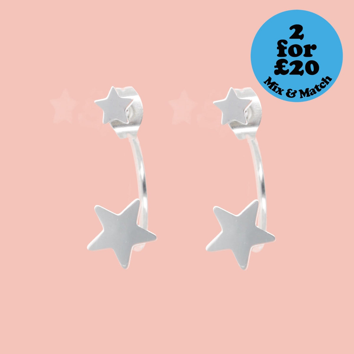 Star Ear Jacket Earrings