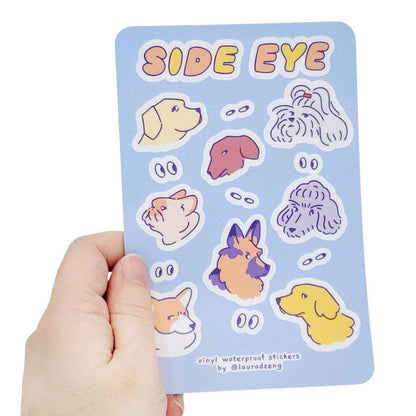 Sticker Sheet - Judgmental Dogs by Laura Zeng