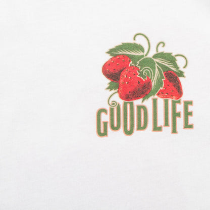 Strawberry Good Life Back Print - Tshirt - White