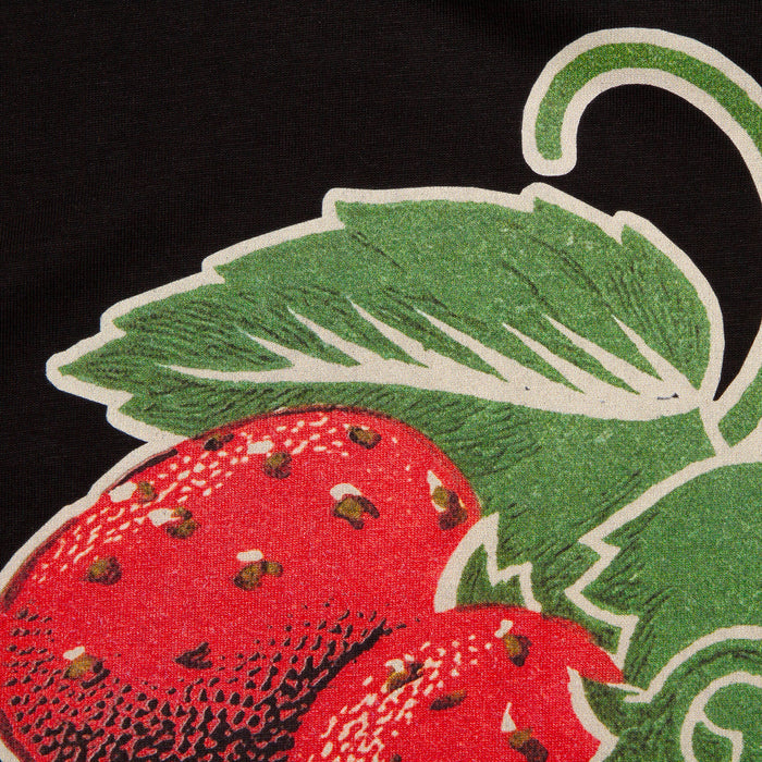 Strawberry Good Life Front Print - Tshirt - Black