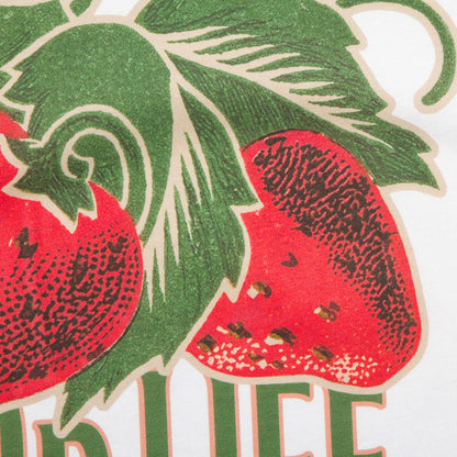 Strawberry Good Life Front Print - Tshirt - White