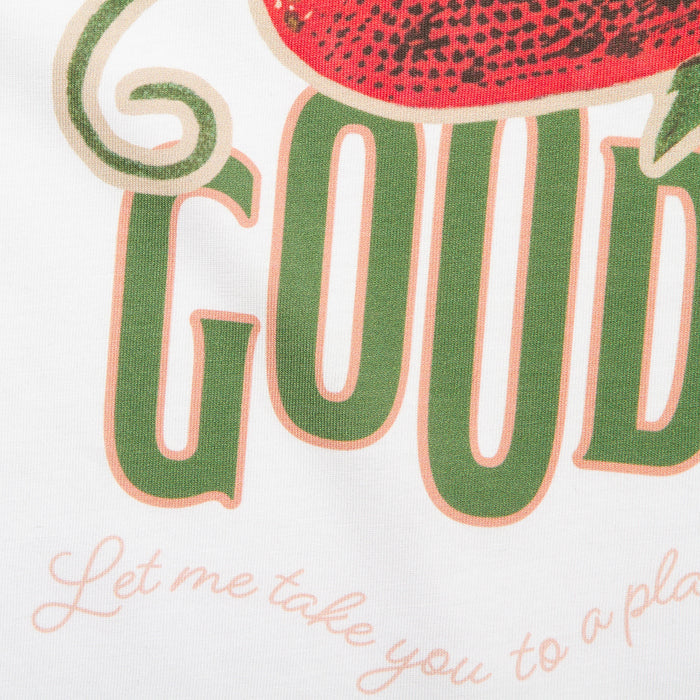 Strawberry Good Life Front Print - Tshirt - White