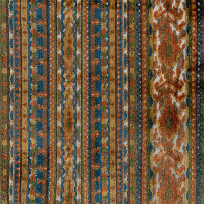 SUMATRA - MODERN GEOMETRIC FLAIR CUT VELVET UPHOLSTERY FABRIC BY THE YARD