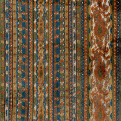 SUMATRA - MODERN GEOMETRIC FLAIR CUT VELVET UPHOLSTERY FABRIC BY THE YARD