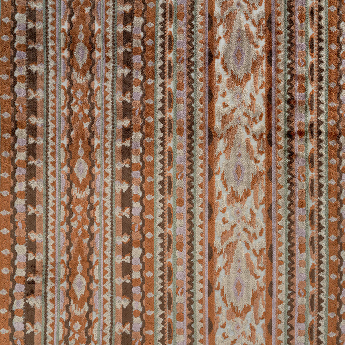 SUMATRA - MODERN GEOMETRIC FLAIR CUT VELVET UPHOLSTERY FABRIC BY THE YARD