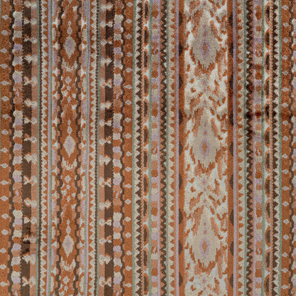 SUMATRA - MODERN GEOMETRIC FLAIR CUT VELVET UPHOLSTERY FABRIC BY THE YARD