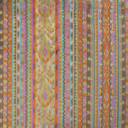 SUMATRA - MODERN GEOMETRIC FLAIR CUT VELVET UPHOLSTERY FABRIC BY THE YARD