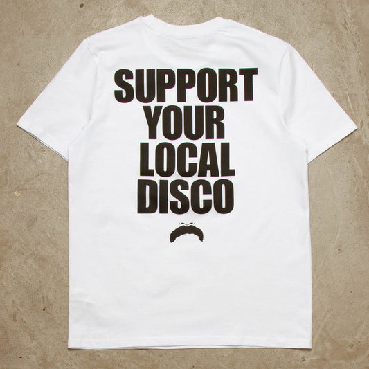 Support Your Local Disco Back Print - Tshirt - White