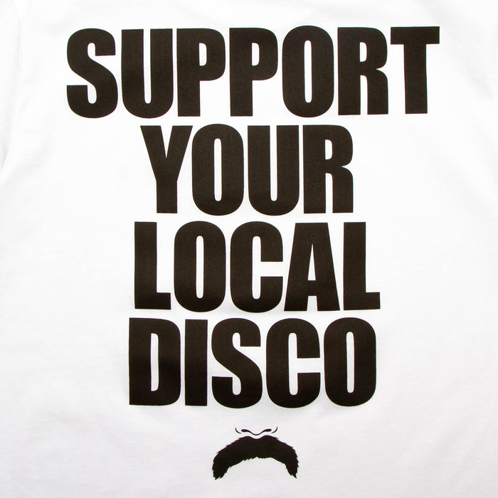 Support Your Local Disco Back Print - Tshirt - White