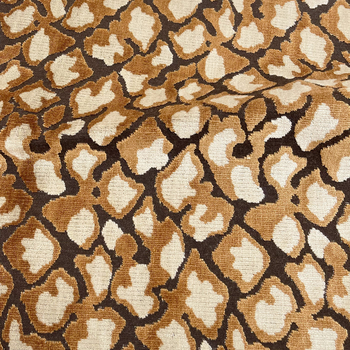 SWAGGER - LEOPARD PATTERN CUT VELVET UPHOLSTERY FABRIC BY THE YARD