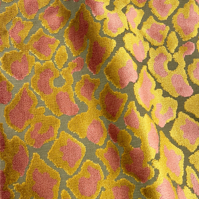 SWAGGER - LEOPARD PATTERN CUT VELVET UPHOLSTERY FABRIC BY THE YARD