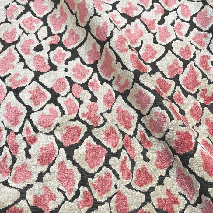 SWAGGER - LEOPARD PATTERN CUT VELVET UPHOLSTERY FABRIC BY THE YARD