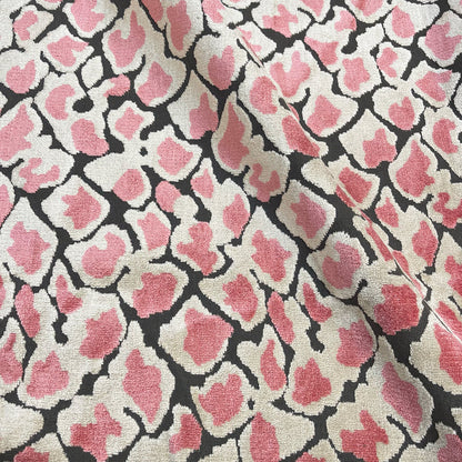 SWAGGER - LEOPARD PATTERN CUT VELVET UPHOLSTERY FABRIC BY THE YARD