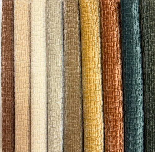 TESSA - CHENILLE BASKET WEAVE UPHOLSTERY FABRIC BY THE YARD