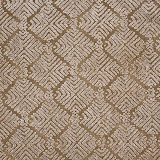 TEYA - BURNOUT VELVET GEOMETRIC SHAPES  UPHOLSTERY FABRIC BY THE YARD
