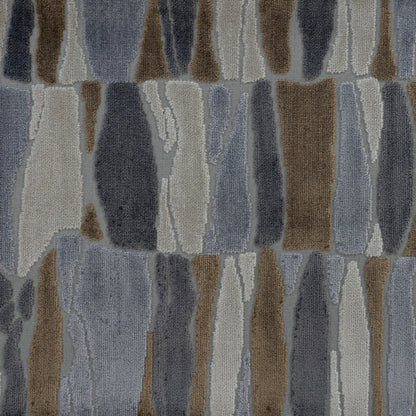 TWIGGY - GEOMETRIC PATTERN CUT VELVET UPHOLSTERY FABRIC BY THE YARD