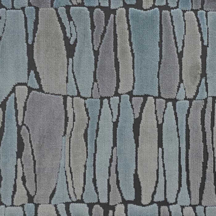 TWIGGY - GEOMETRIC PATTERN CUT VELVET UPHOLSTERY FABRIC BY THE YARD