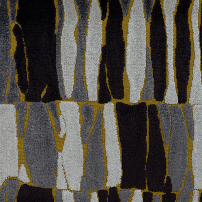 TWIGGY - GEOMETRIC PATTERN CUT VELVET UPHOLSTERY FABRIC BY THE YARD