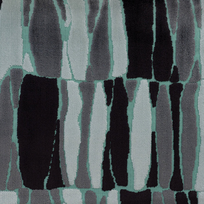 TWIGGY - GEOMETRIC PATTERN CUT VELVET UPHOLSTERY FABRIC BY THE YARD
