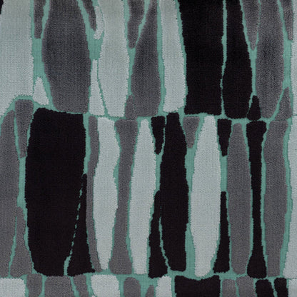 TWIGGY - GEOMETRIC PATTERN CUT VELVET UPHOLSTERY FABRIC BY THE YARD