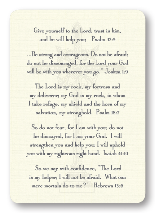 Verses for Fear Prayer Enclosure Cards