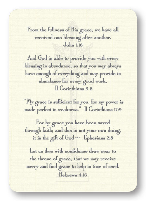 Verses on Grace Prayer Enclosure Cards