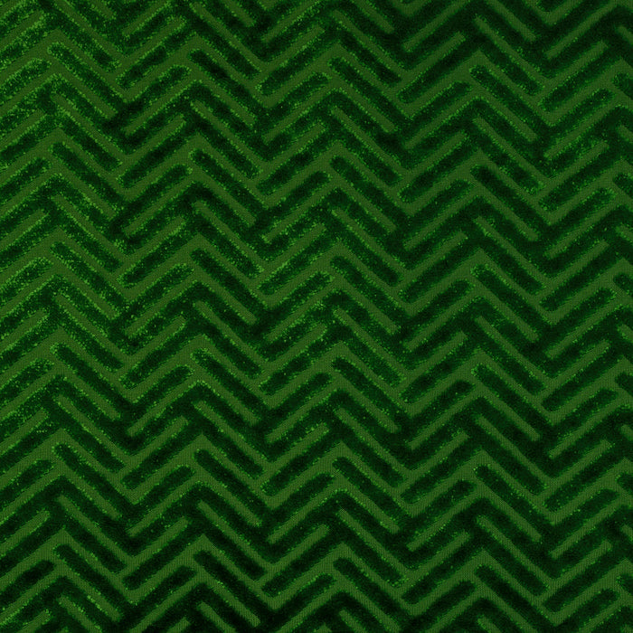 Vienna - Beethoven, Geometric Arrow Pattern BURNOUT VELVET Upholstery Fabric