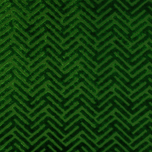 Vienna - Beethoven, Geometric Arrow Pattern BURNOUT VELVET Upholstery Fabric
