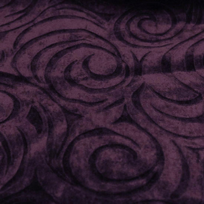 Westwood - A Modern Pattern on Purple Velvet with Backing - Upholstery Fabric