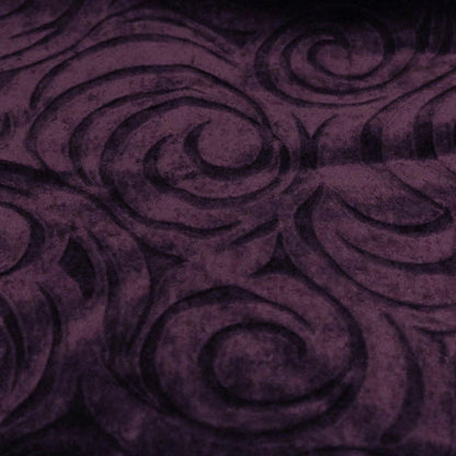 Westwood - A Modern Pattern on Purple Velvet with Backing - Upholstery Fabric