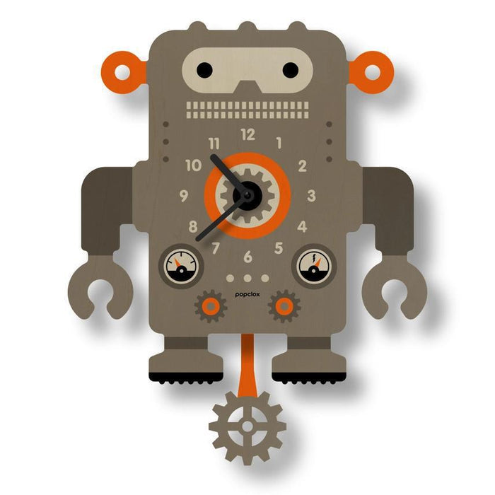 Wood Clock - Robot Pendulum by Popclox