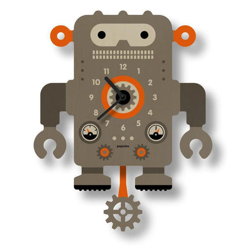 Wood Clock - Robot Pendulum by Popclox